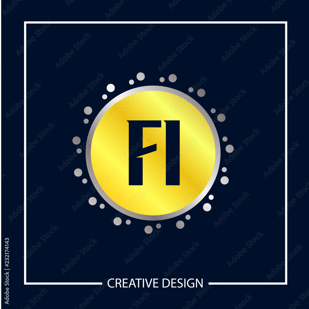 Initial Letter FI Logo Template Design Vector Illustration Initial Letter FI Logo Template Design Vector Illustration