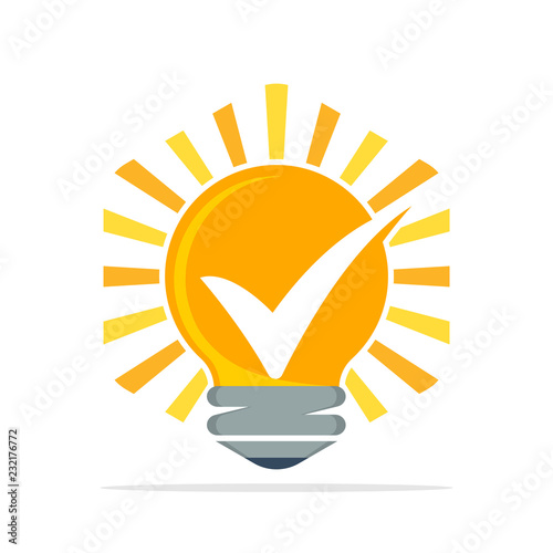 Vector illustration icon with the right solution idea concept