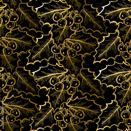 golden seamless pattern