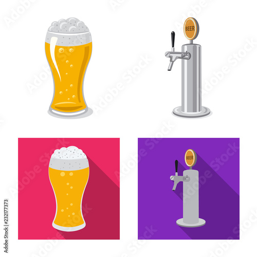 Vector design of pub and bar sign. Collection of pub and interior vector icon for stock.