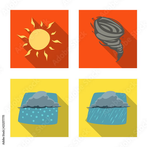 Vector illustration of weather and climate icon. Set of weather and cloud vector icon for stock. © Svitlana