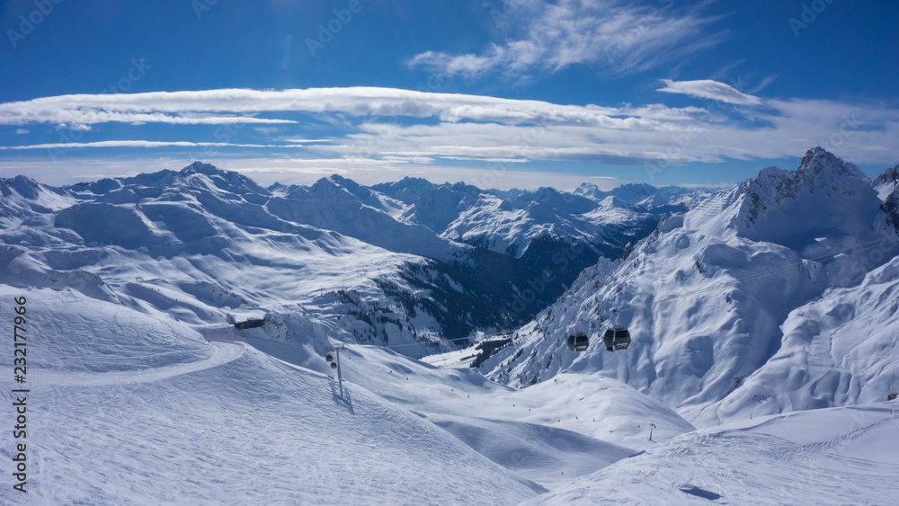 Im Skigebiet von Lech