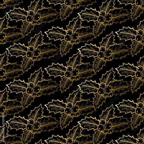 golden seamless pattern