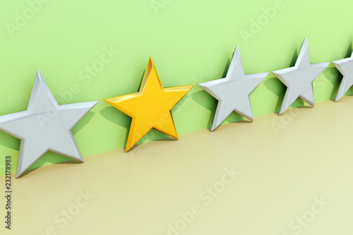 Fototapeta Naklejka Na Ścianę i Meble -  Premium VIP Stars. Golden star as a symbol for a favorite in a rating