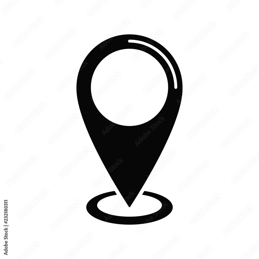 Location map icon, gps pointer mark Location map icon, gps pointer mark