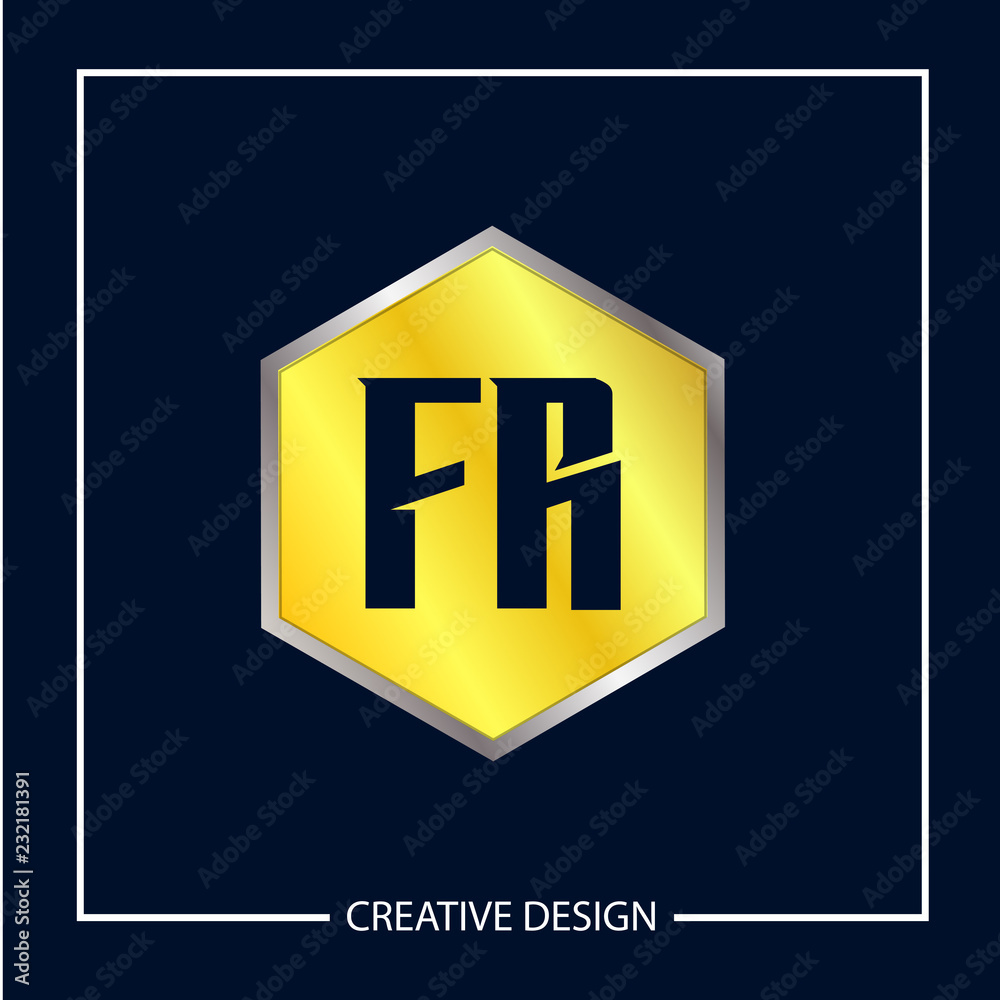 Initial Letter FR Logo Template Design Vector Illustration Initial Letter FR Logo Template Design Vector Illustration