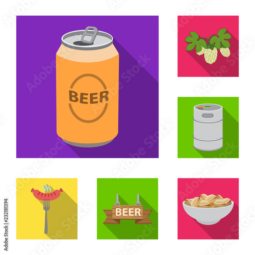 Vector design of pub and bar logo. Collection of pub and interior stock symbol for web.