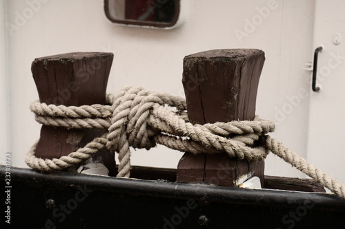 Sea knot on a ship deck