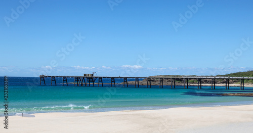 Catherine Hill Bay - NSW Australia Coal Loading Pier. This historic pier was used to load coal mined from the surrounding area onto ships.