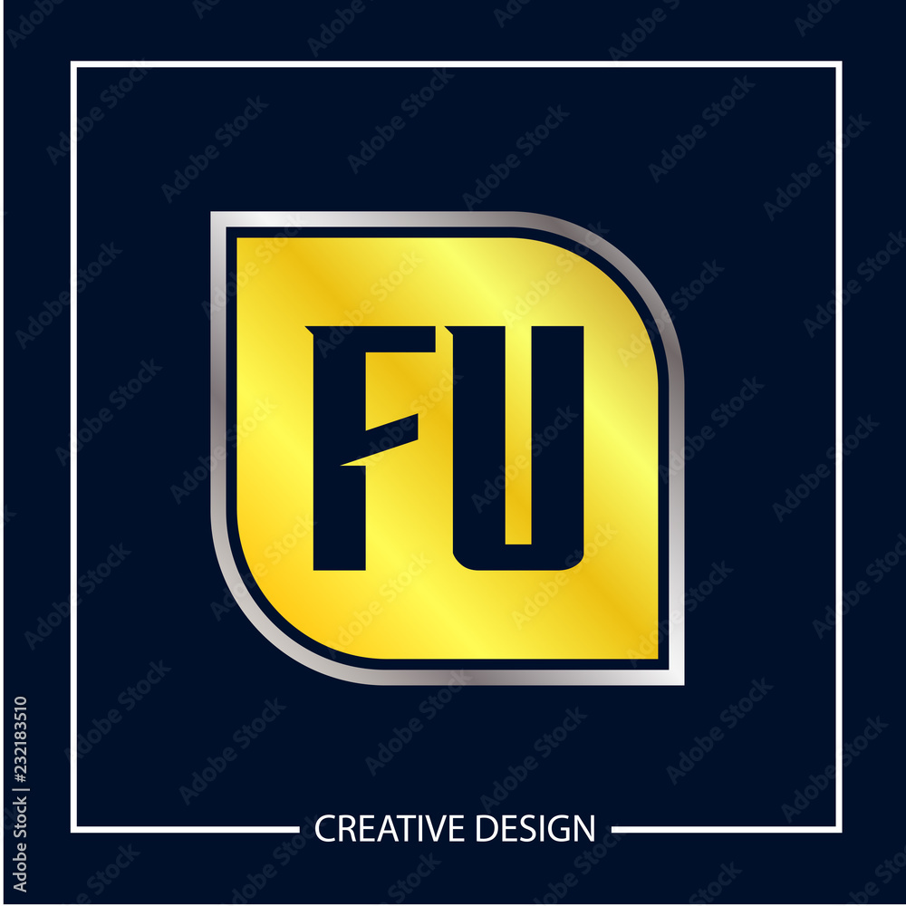 Initial Letter FU Logo Template Design Vector Illustration Initial Letter FU Logo Template Design Vector Illustration