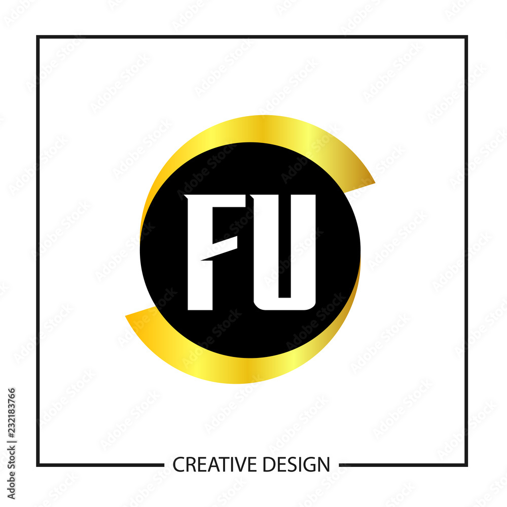 Initial Letter FU Logo Template Design Vector Illustration