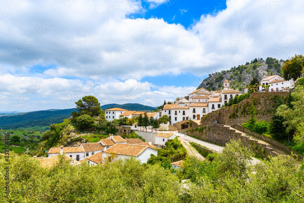 White mountain village of Grazalema in spring season, Andalusia, Spain