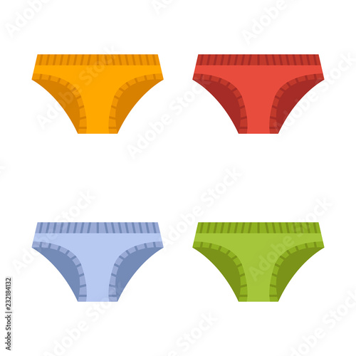 kid underwear flat icon on isolated white transparent background.	