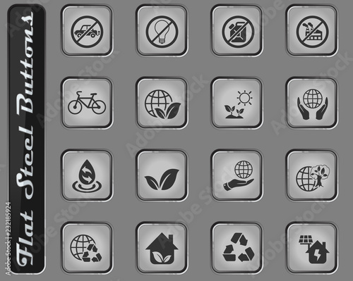 earth day icon set
