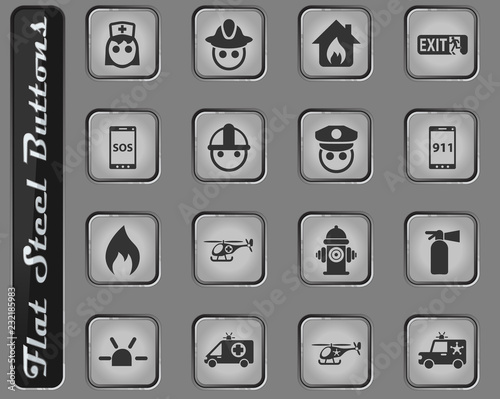 emergency icon set