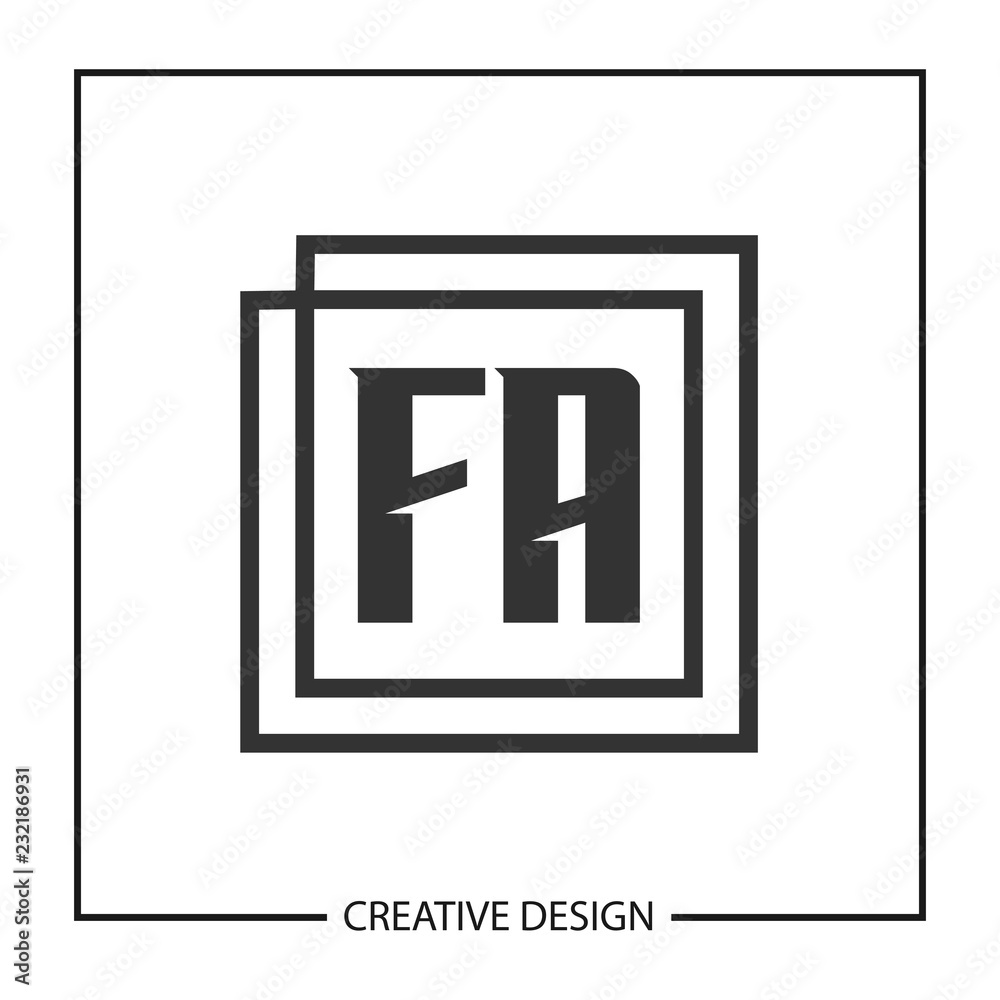 Initial Letter FA Logo Template Design Vector Illustration Initial Letter FA Logo Template Design Vector Illustration