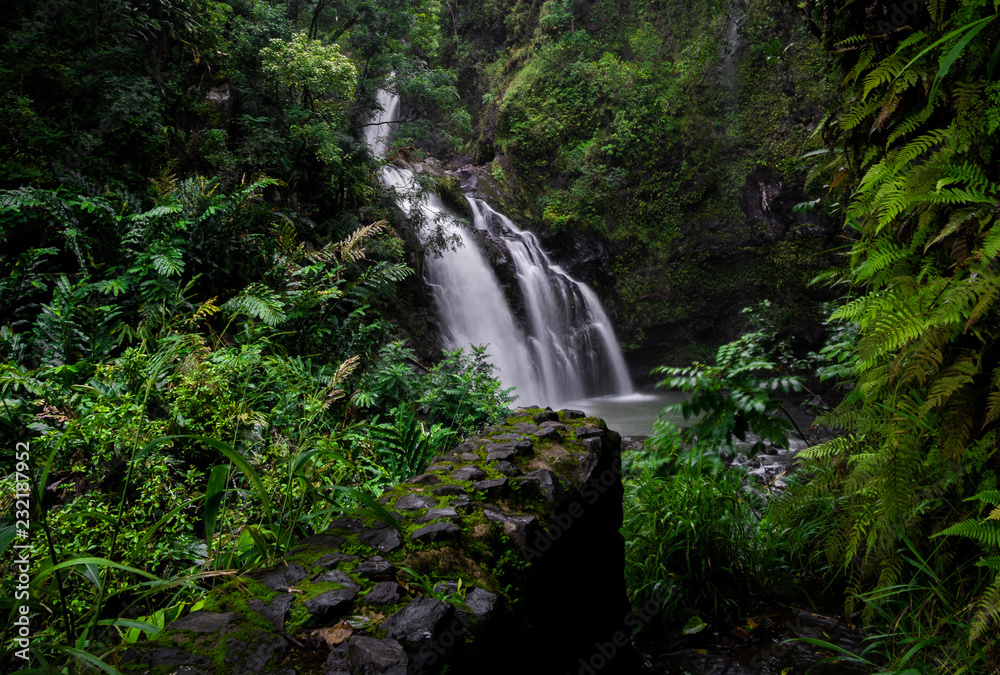 Tropical Waterfall Maui Hawaii Road to Hana