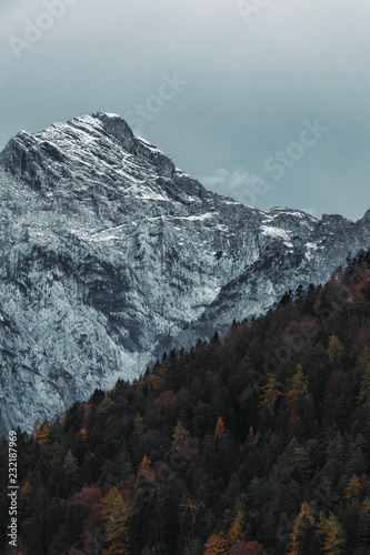 Panorama der Bergwelt in den Alpen Deutschland