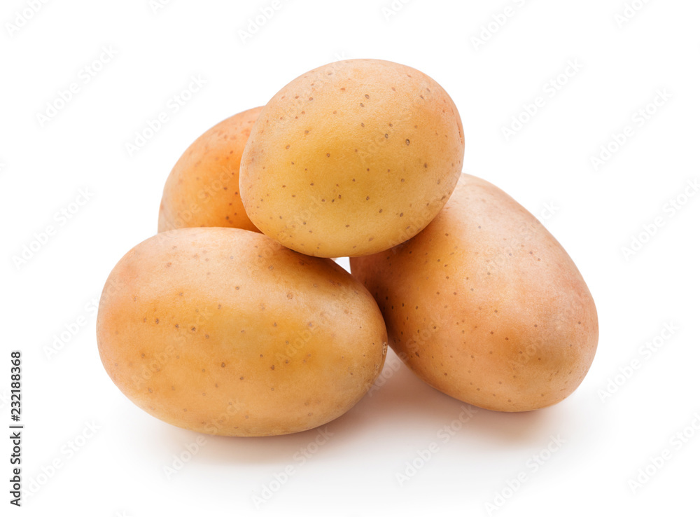 fresh potatoes isolated on white background fresh potatoes isolated on white background
