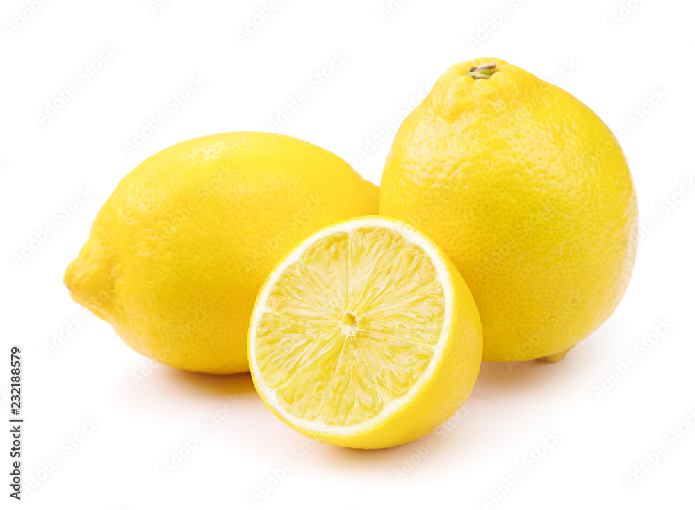 lemon fruits isolated on white background