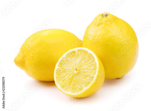 lemon fruits isolated on white background