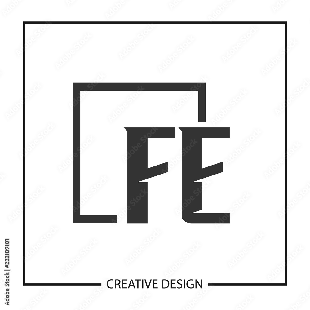Initial Letter FE Logo Template Design Vector Illustration Initial Letter FE Logo Template Design Vector Illustration