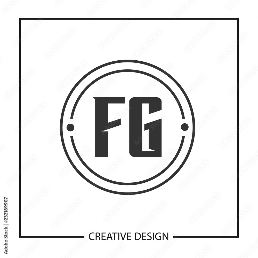 Obraz premium Initial Letter FG Logo Template Design Vector Illustration