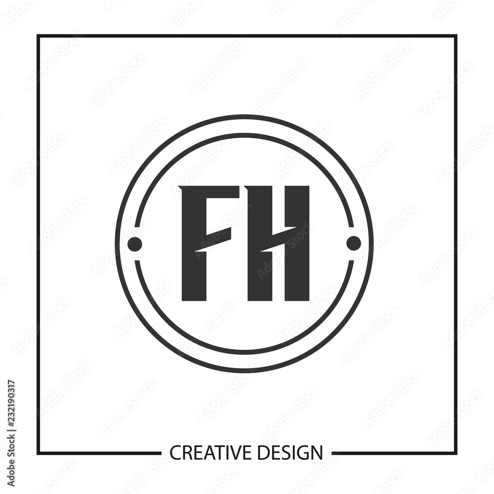 Initial Letter FH Logo Template Design Vector Illustration Initial Letter FH Logo Template Design Vector Illustration