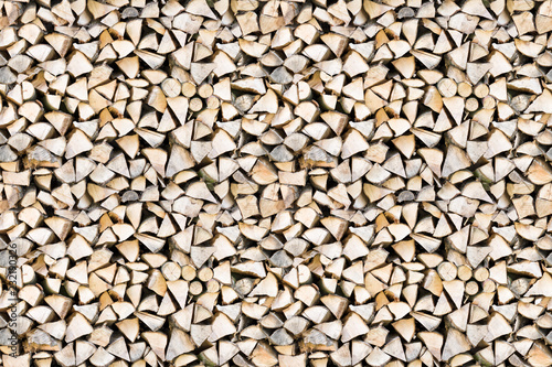 Firewood free-standing stack seamless pattern
