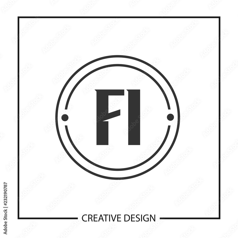 Initial Letter FI Logo Template Design Vector Illustration Initial Letter FI Logo Template Design Vector Illustration
