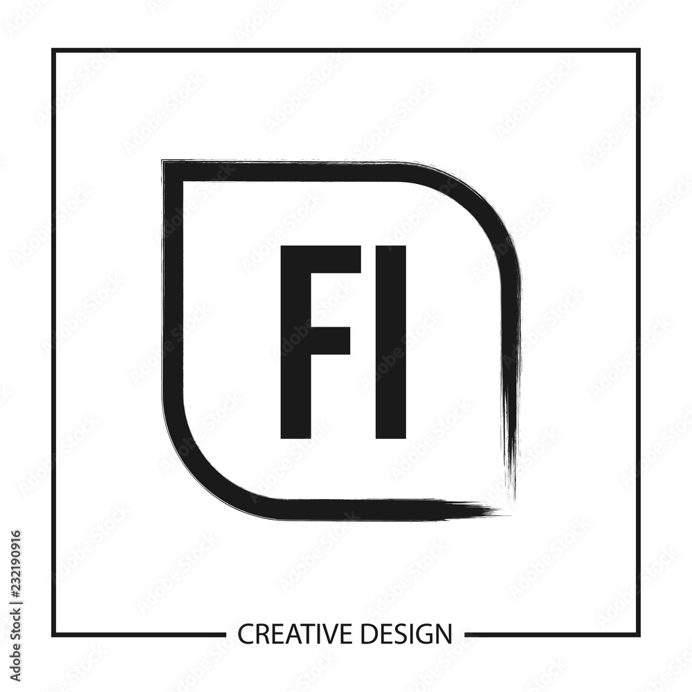 Initial Letter FI Logo Template Design Vector Illustration Initial Letter FI Logo Template Design Vector Illustration