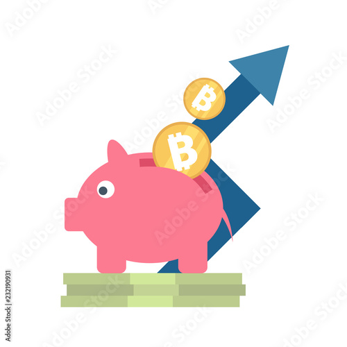 Icon with ico blockchain concept