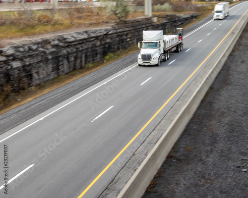 Trucks on highway