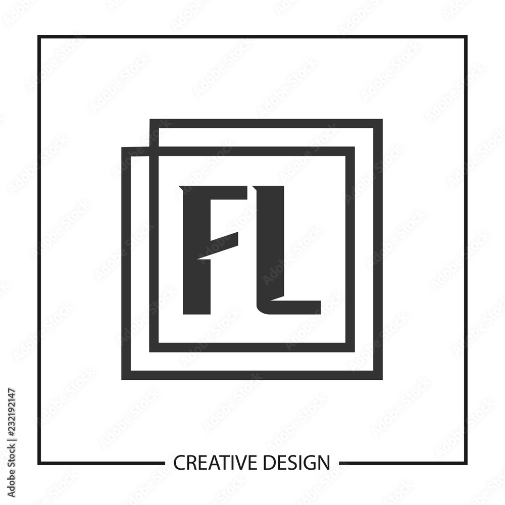 Initial Letter FL Logo Template Design Vector Illustration