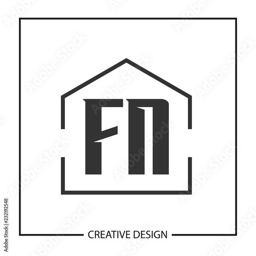 Initial Letter FN Logo Template Design Vector Illustration
