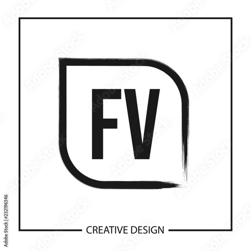 Initial Letter FV Logo Template Design Vector Illustration
