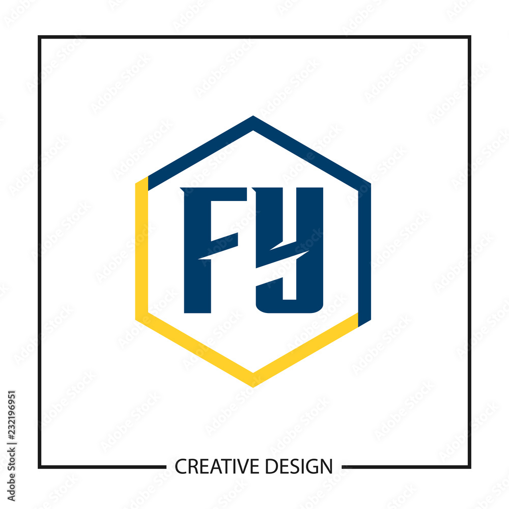 Fototapeta premium Initial Letter FY Logo Template Design Vector Illustration