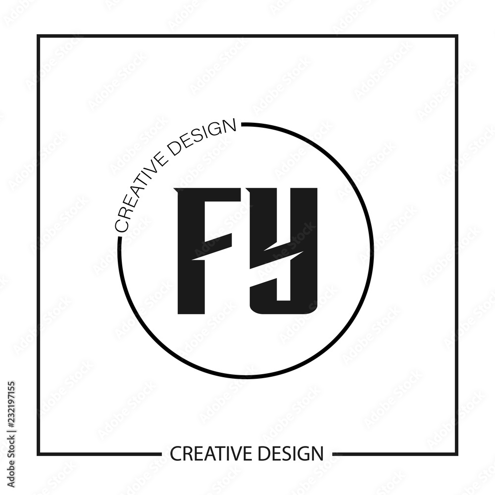 Obraz premium Initial Letter FY Logo Template Design Vector Illustration