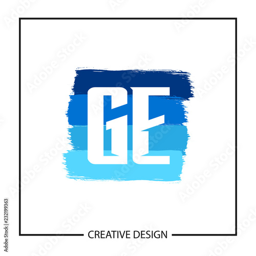 Initial Letter GE Logo Template Design Vector Illustration