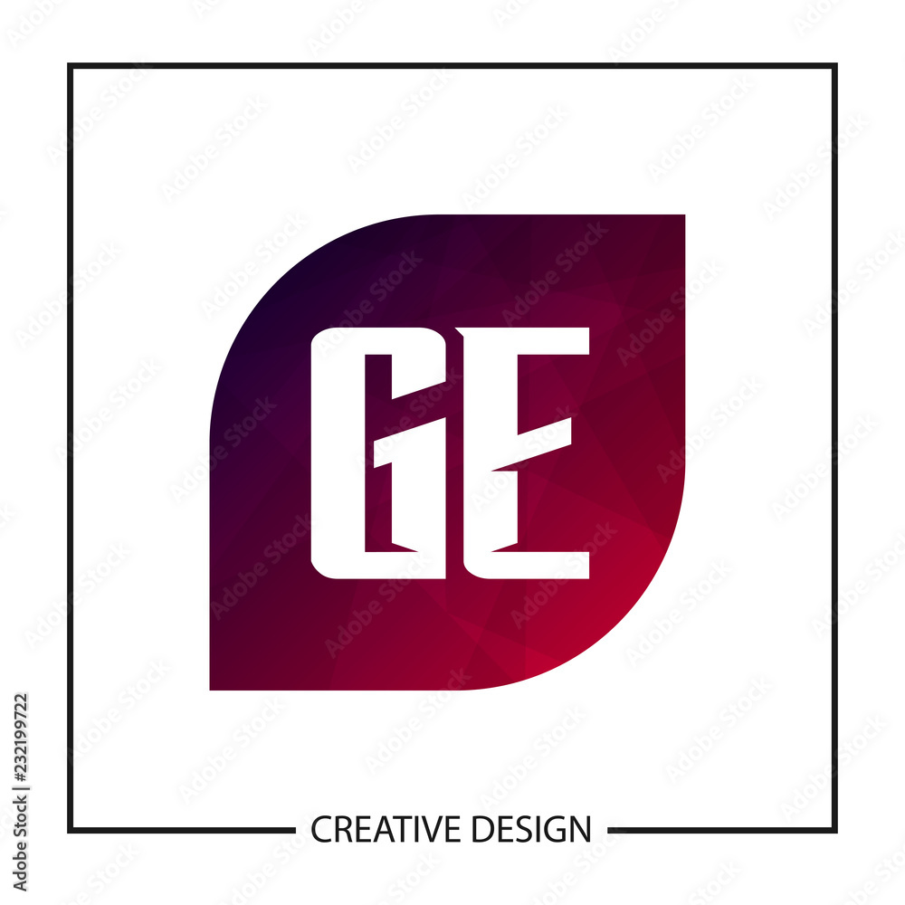 Initial Letter GE Logo Template Design Vector Illustration Initial Letter GE Logo Template Design Vector Illustration