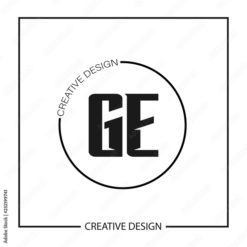 Initial Letter GE Logo Template Design Vector Illustration Initial Letter GE Logo Template Design Vector Illustration