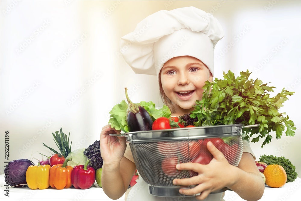 Portrait of adorable little girl preparing healthy Portrait of adorable little girl preparing healthy