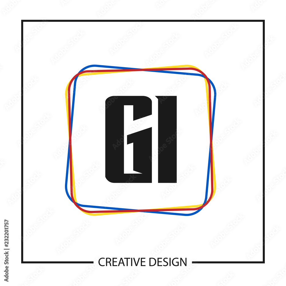 Obraz premium Initial Letter GI Logo Template Design Vector Illustration