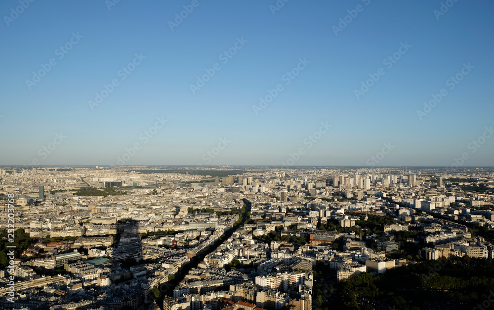 View over Paris from Tower Montparnasse