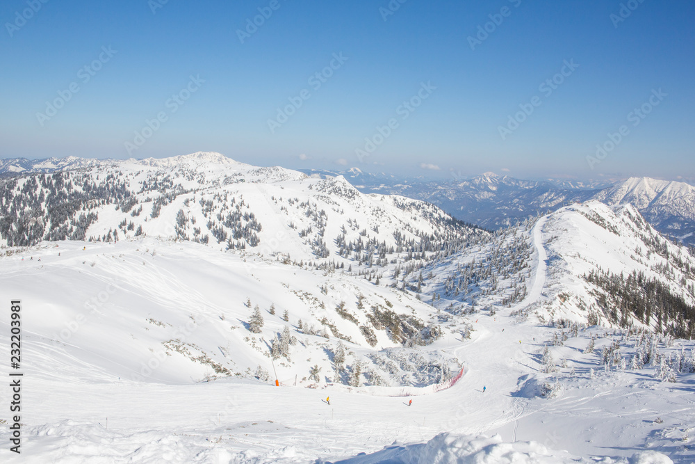 Panorama of winters sports resort