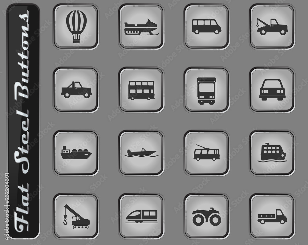 Transportation simply icons