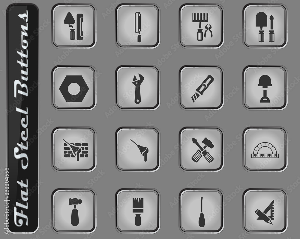 Work tools icons set