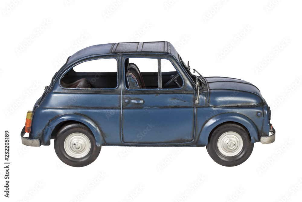 Old car model isolated white background Old car model isolated white background