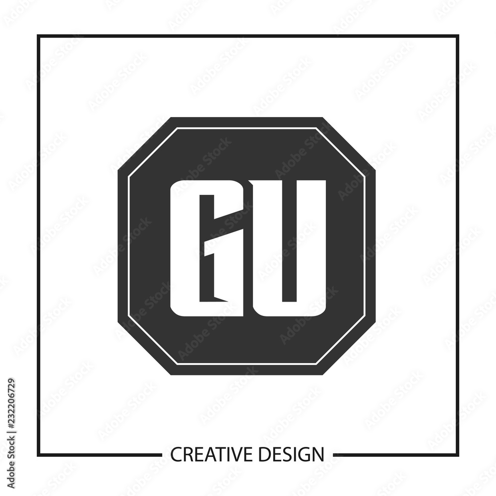 Initial Letter GU Logo Template Design Vector Illustration Initial Letter GU Logo Template Design Vector Illustration