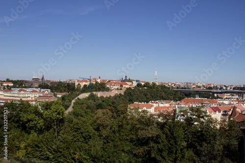 Stadtmauer, Stadt, Burg, Prag, Himmel, Horizont